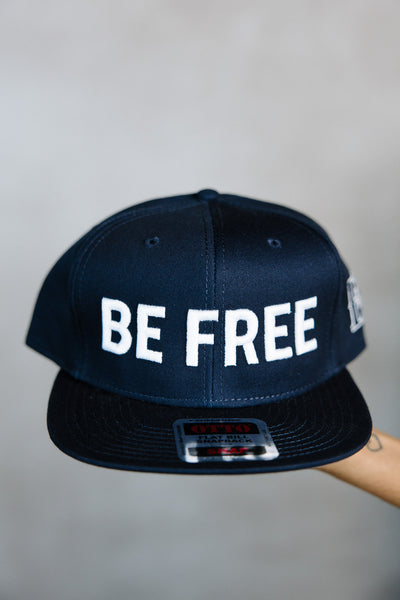 Be Free - Navy Snapback Hat (Adult)